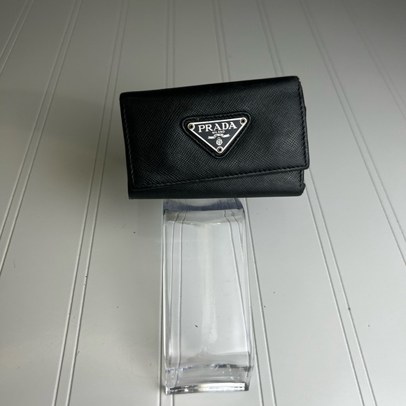 ONE DAY SALE Prada Black Leather 6 Ring Key Holder Wallet Purse - Picture 12 of 12